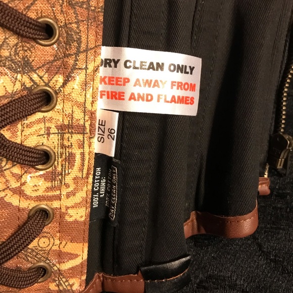 Bustier Corest Brown lace up back side Zip - Picture 7 of 7